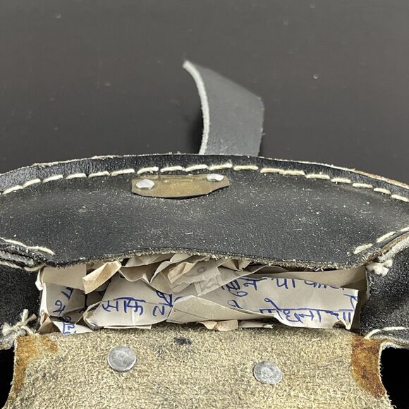 ANTIQUE Tibetan Fire Mecha Match Striker Leather Flint Pouch Purse RARE - Picture 13 of 16